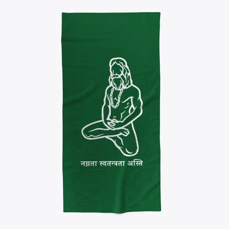 Nudity is Freedom Yogi Sanskrit White