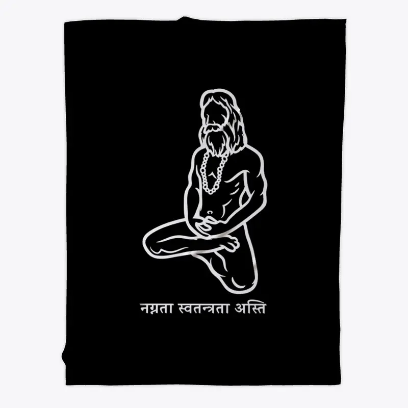 Nudity is Freedom Yogi Sanskrit White