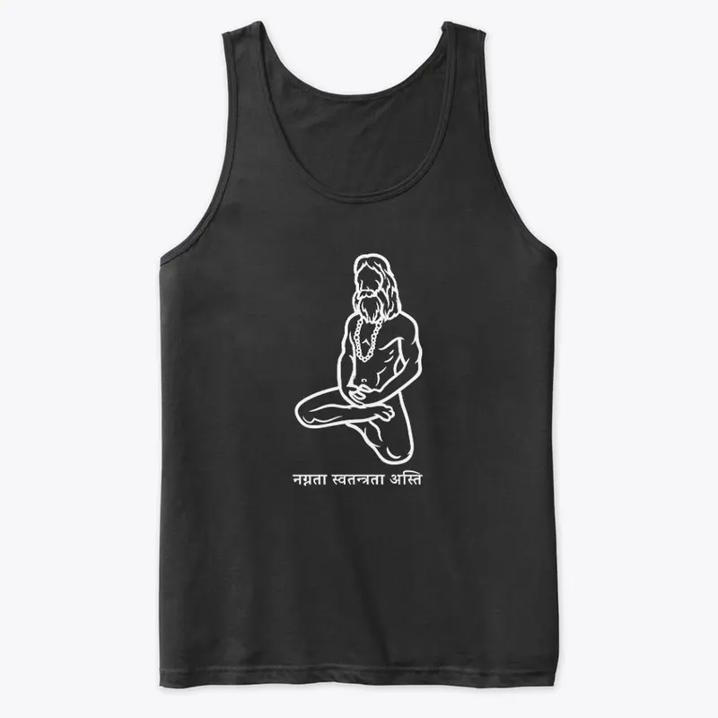 Nudity is Freedom Yogi Sanskrit White