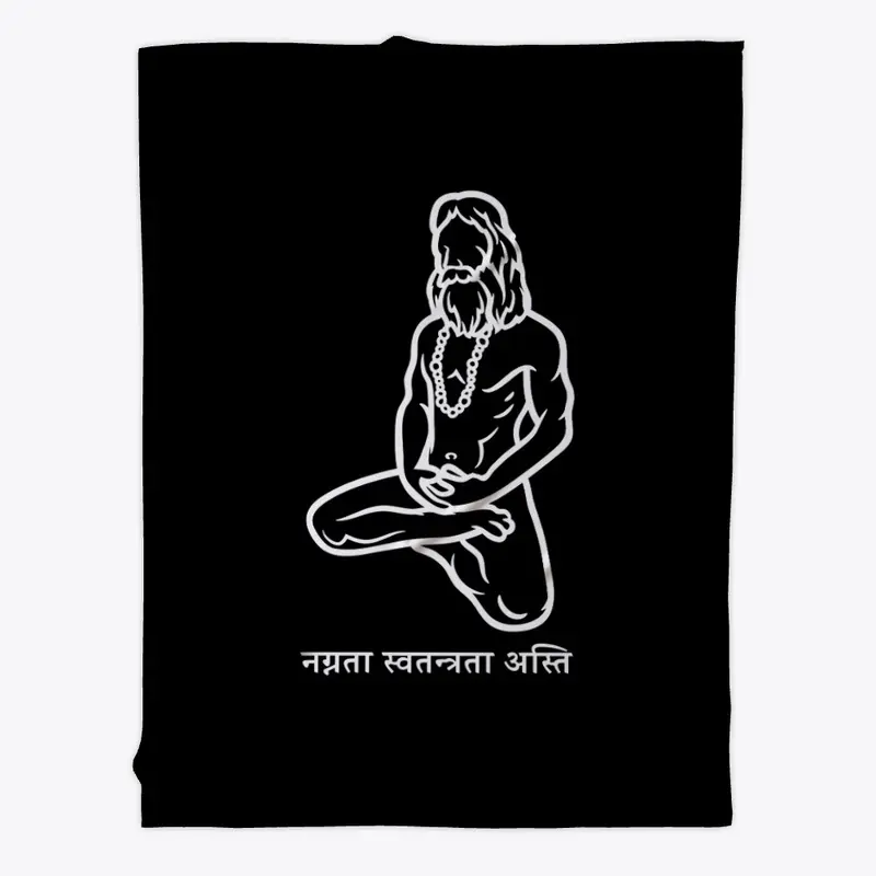 Nudity is Freedom Yogi Sanskrit White